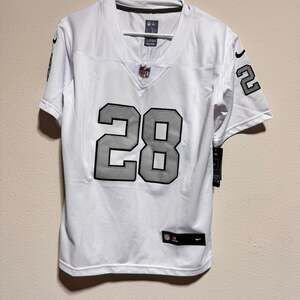 Las Vegas Raiders Josh Jacobs #28 White Nike Game Jersey